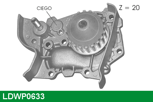 Water Pump, engine cooling (LDWP0633)