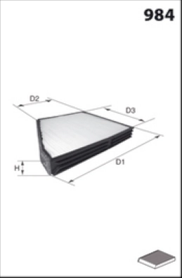 Filter, cabin air (LFCP156)