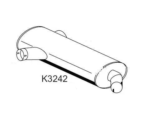 Centre/Rear Muffler (K3242)