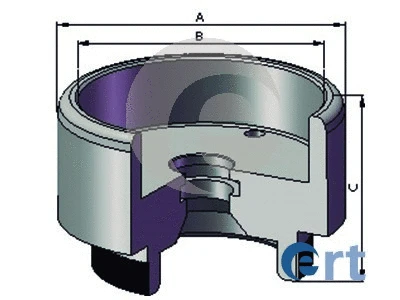 Piston, brake caliper (151504-C)