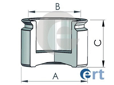 Piston, brake caliper (150981-C)