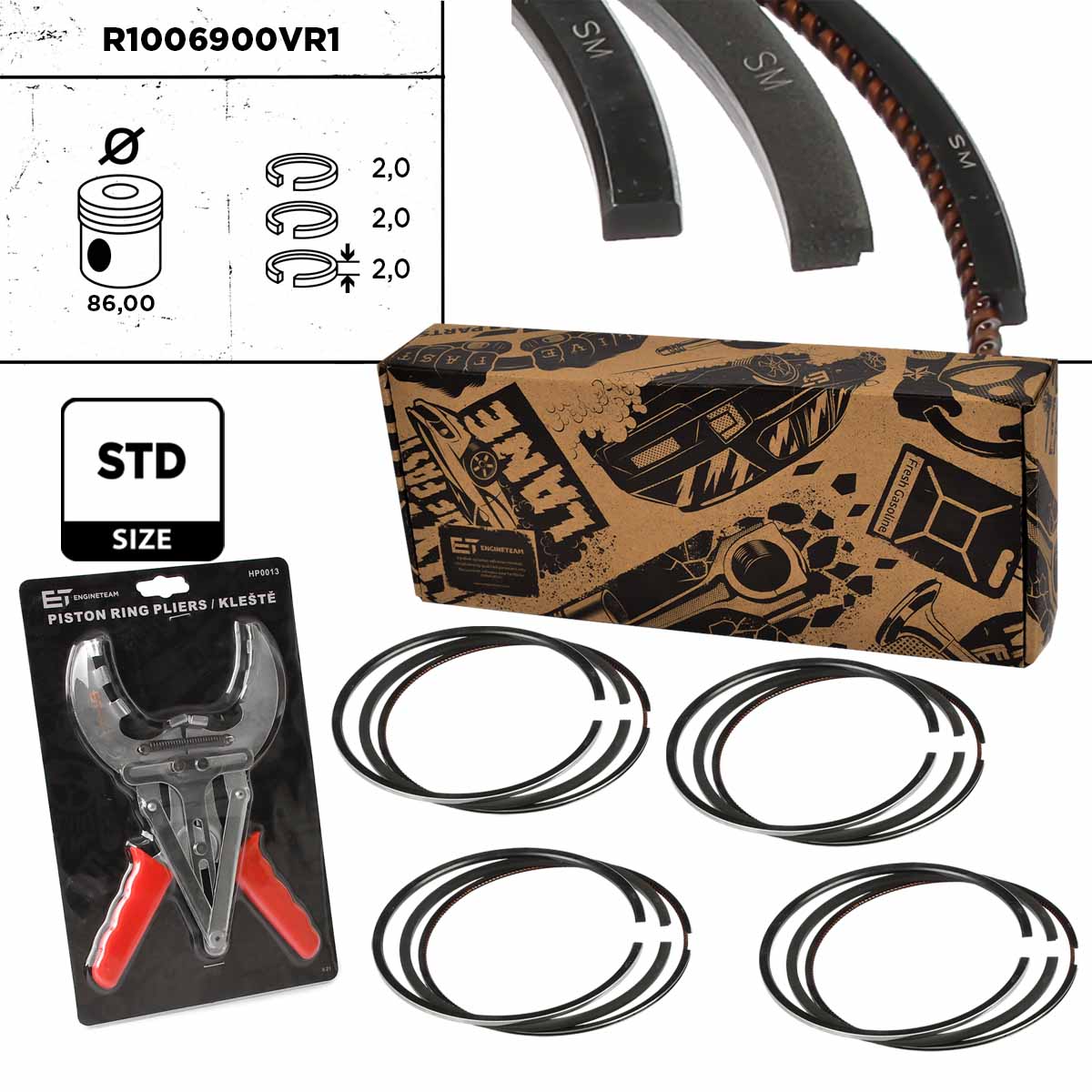 Piston Ring Kit (R1006900VR1)