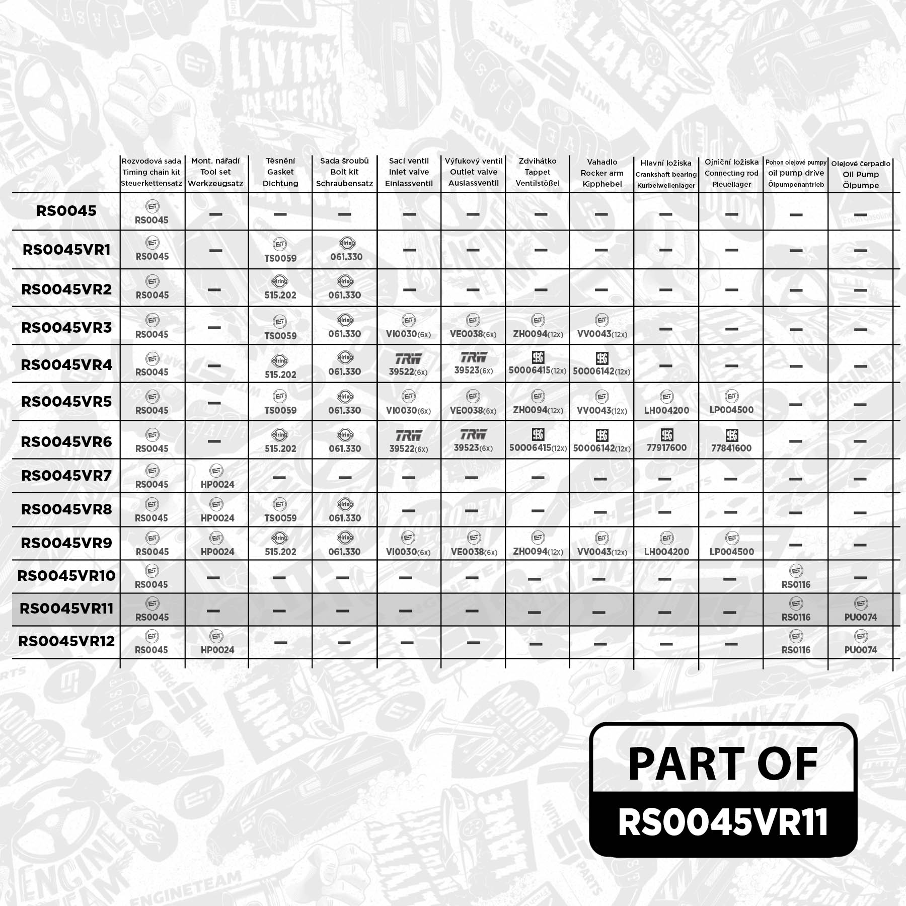 Timing Chain Kit (RS0045VR11)