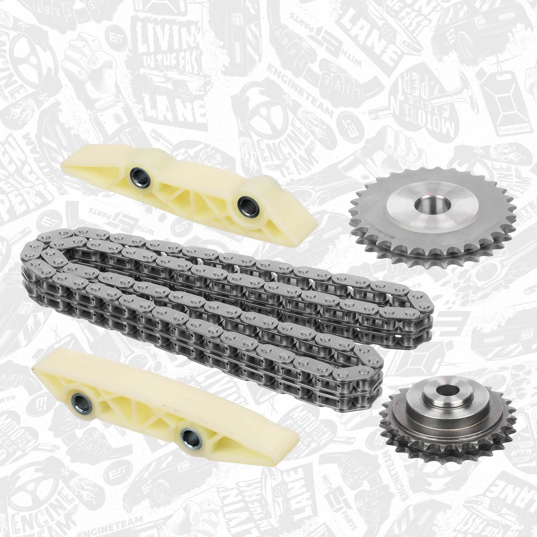 Tensioner Guide Set, oil pump drive chain