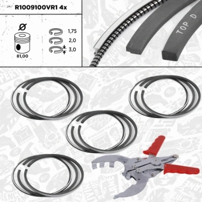Piston Ring Kit (R1009100VR1)