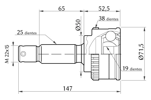 Joint Kit, drive shaft (1860.0068019)