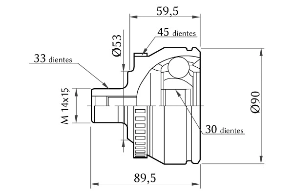 Joint Kit, drive shaft (1860.0068017)