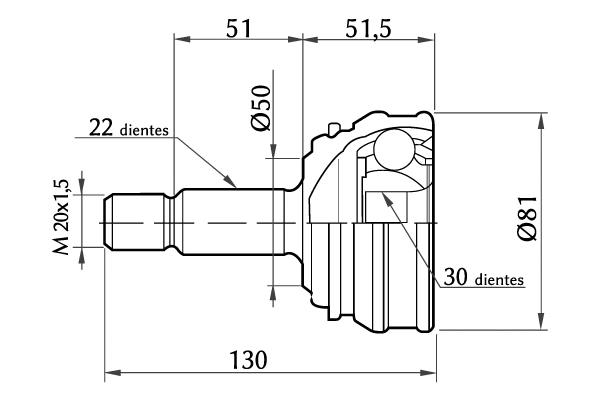 Joint Kit, drive shaft (1860.0068014)