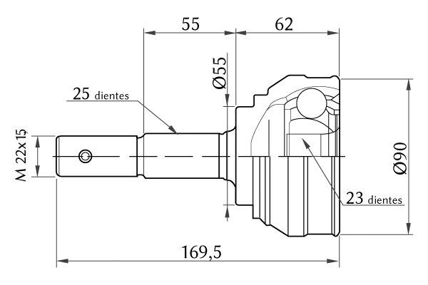 Joint Kit, drive shaft (1860.0068003)