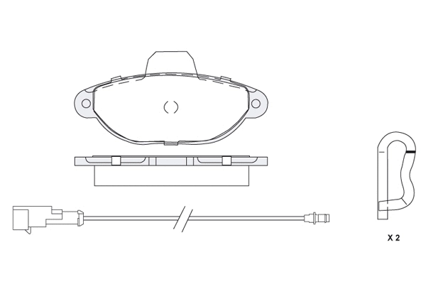 Brake Pad Set, disc brake (1850.0058160)
