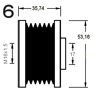 Alternator Freewheel Clutch