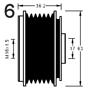 Alternator Freewheel Clutch