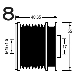 Alternator Freewheel Clutch