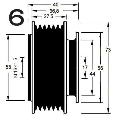 Alternator Freewheel Clutch