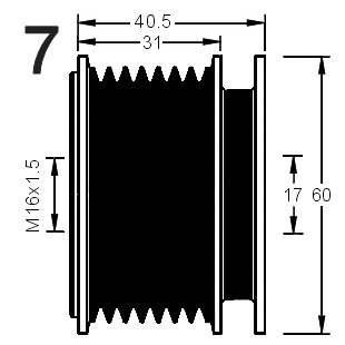 Alternator Freewheel Clutch