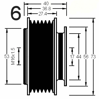 Alternator Freewheel Clutch