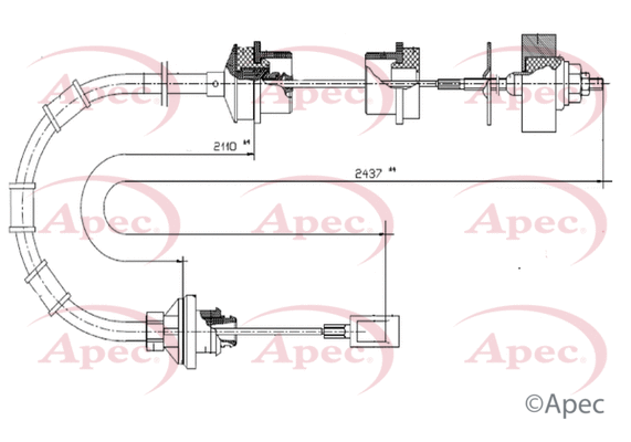 Cable Pull, clutch control (CAB5032)