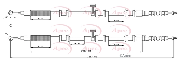 Cable Pull, parking brake (CAB1095)