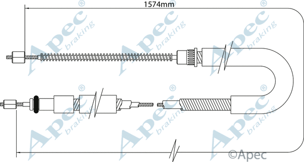 Cable Pull, parking brake (CAB1336)