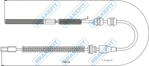 Cable Pull, parking brake (BBC3483)