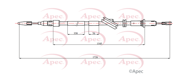 Cable Pull, parking brake (CAB1748)