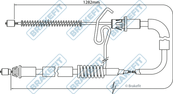 Cable Pull, parking brake (BBC3180)
