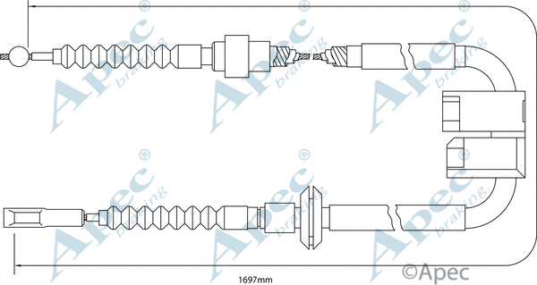 Cable Pull, parking brake (CAB1205)