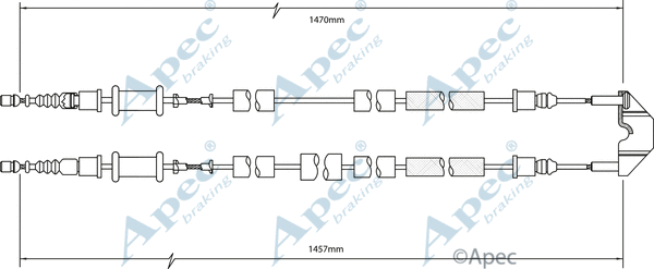 Cable Pull, parking brake (CAB1475)