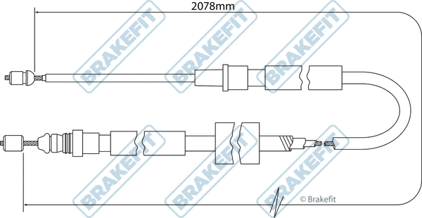 Cable Pull, parking brake (BBC3378)