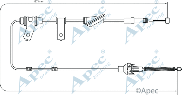 Cable Pull, parking brake (CAB1263)
