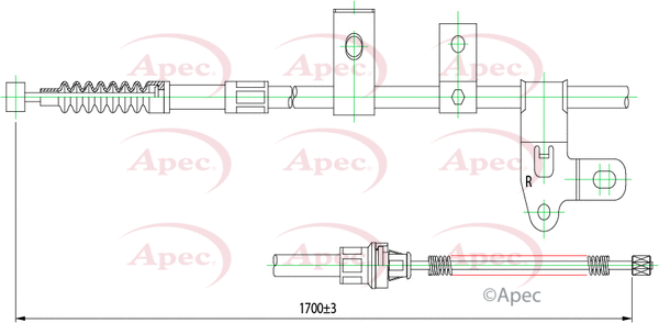 Cable Pull, parking brake (CAB1428)