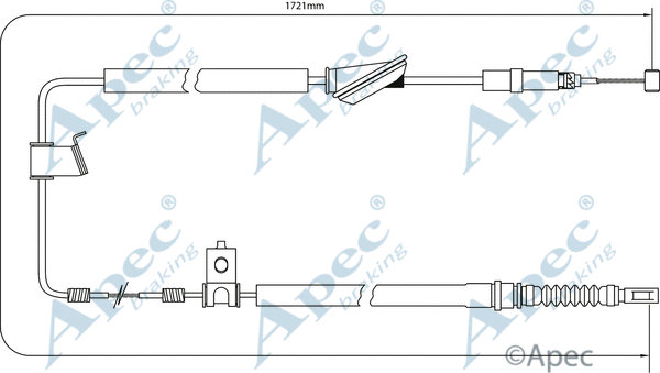 Cable Pull, parking brake (CAB1207)