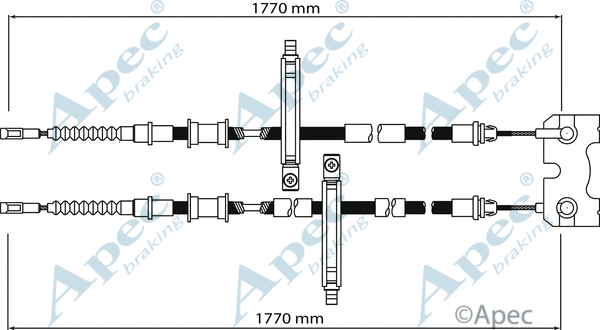 Cable Pull, parking brake (CAB1141)