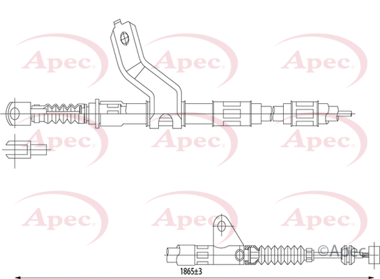 Cable Pull, parking brake (CAB1418)