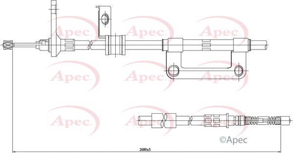 Cable Pull, parking brake (CAB1559)