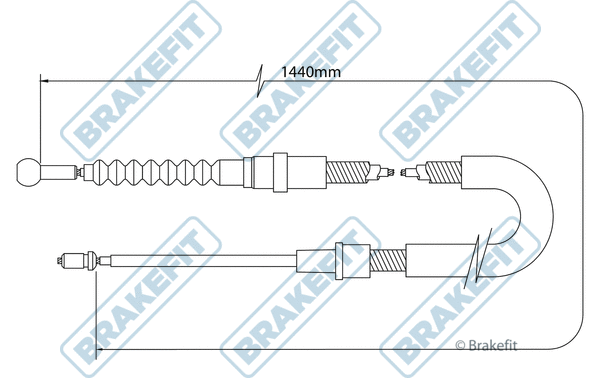 Cable Pull, parking brake (BBC3016)