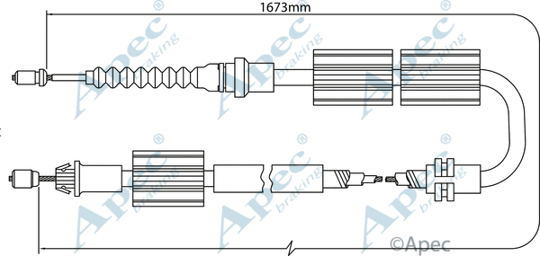 Cable Pull, parking brake (CAB1245)