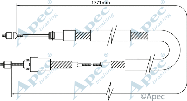 Cable Pull, parking brake (CAB1082)