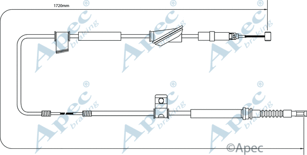 Cable Pull, parking brake (CAB1558)