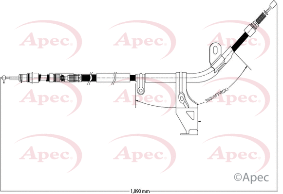 Cable Pull, parking brake (CAB1530)