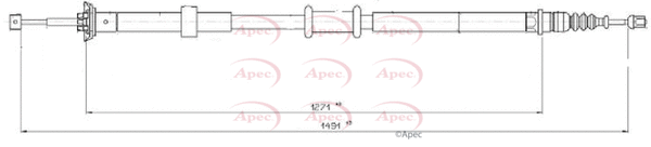 Cable Pull, parking brake (CAB1588)