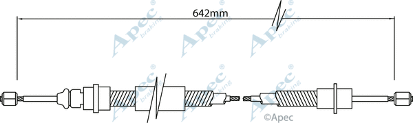 Cable Pull, parking brake (CAB1350)