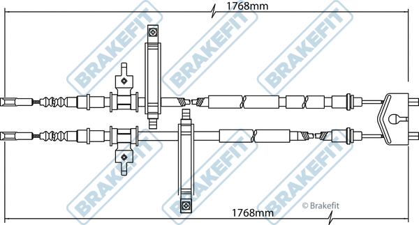 Cable Pull, parking brake (BBC3145)