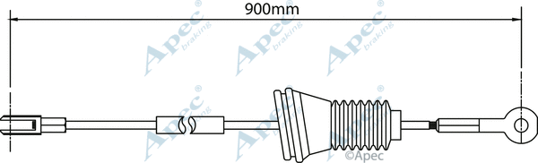 Cable Pull, parking brake (CAB1505)