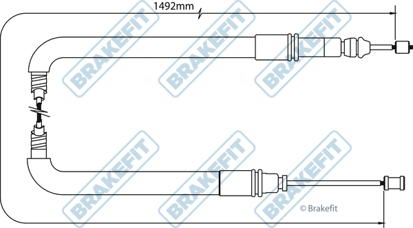 Cable Pull, parking brake (BBC3064)