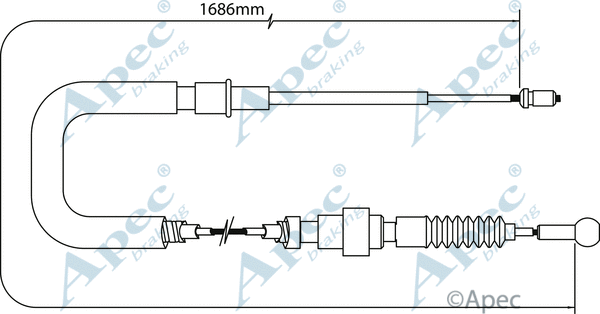Cable Pull, parking brake (CAB1011)