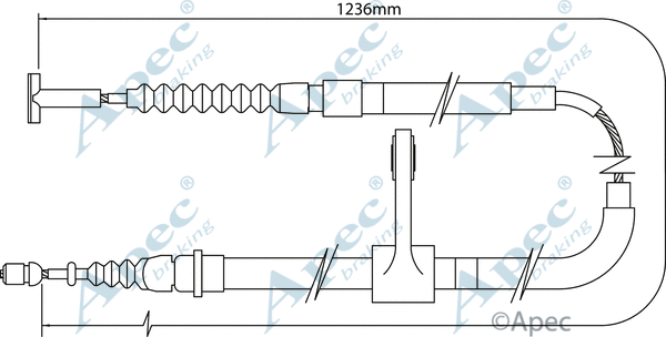 Cable Pull, parking brake (CAB1003)