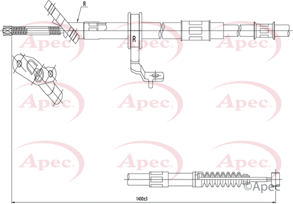 Cable Pull, parking brake (CAB1442)