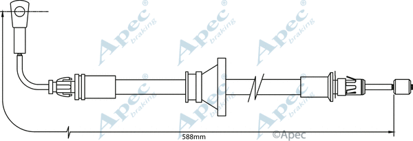 Cable Pull, parking brake (CAB1496)