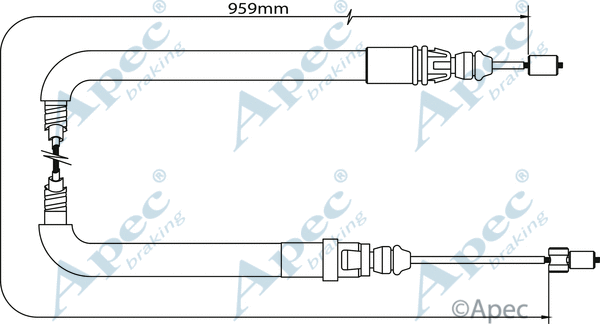 Cable Pull, parking brake (CAB1051)
